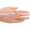 Gold-plated Rhinestone Honey Knuckle double Finger Rings