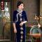 chinese traditional vintage velvet cheongsam qipao