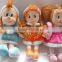 doll factory supply cute realistic girl baby plush doll wearing green dress