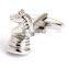 International Chess Pieces Knight Horse Men Shirt Silver Cufflink Brand
