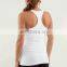 Simple design woman's white gym tops