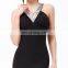 Grace Karin Floor Length Beads Formal Gown Black Bodycon Long Evening Dresses CL6157