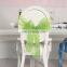new design flocking any patterns chair sash made by organza fabric