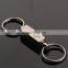 custom square tube double ring printed logo magnetic metal keychain