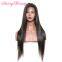 100% Natural Human Hair Wig Full Handmade Lace Wig Cap Straight Hairs