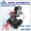 GOGO 3 way plastic solenoid valve mini 3P025-08 Port 1/4" BSP 220V AC electric control oil valve with wire lead type