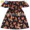Summer Pink Flower Girls A-Line Waist And Just-Above-The-Knee Design Kids Posh Girls Dresses.