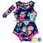 Vintage Floral Cheap Summer Bodysuit Newborn Baby Clothes Pom Pom Romper