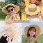 X1664/Custom kids fresh sun hats summer new design korean fashion beach straw hat