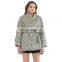 TWOTWINSTYLE Winter Women Coat V Neck Long Sleeve High Waist With Belt Cotton Parkas Casual Loose