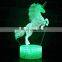 Unicorn Gift Kids Night Light  Christmas 3D Night Light Horse Gifts Led Illusion Lamps