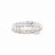 WWW0314 Best quality white turquoise beaded bracelet with silver chram turquoise jewelry