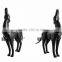 Fiberglass dog mannequin,black mannequin manikin dog G3-BK