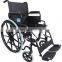 Multifunction hospital equipment manual wheelchair with extra seat amd adjustable padded legs rest.