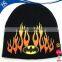 winter black thick beanie hat with custom design logo