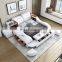 Modern Luxury Smart Bed room Furniture Leather Bed with Speaker USB Charger Massage Sofa Beds
