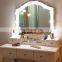 Home furniture wooden dressing table makeup designs mirror with drawer set modern white