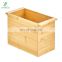 Natural Bamboo Bathroom Toliet Roll Holder Storage Organizer Basket Bin; Use in Bathroom, On Toilet Tanks - Built-in Handles