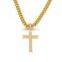Sterling silver pave zircon iced out wholesale gold cross pendant bulk