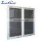 hurricane resistance fire prevention awning window double chain winder Security Shutters Tempered Glass Hung Window