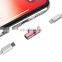 Hot Sale 2 In 1 Dual Lighting Charging Audio Earphone Mini Adapter For mobile phone