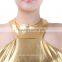 Sexy Jazz Dance Costumes, Metallic Nylon/Spandex Crop Tops