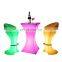 Cocktail Table Wedding Portable Bar for Wedding RGB and White light Portable Charging Table Club Tables and Chairs