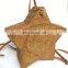 Star Rattan Backpack Straw Woven Boho Handbag Beach vacation Handmade bag