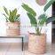Hot Sale Multiuse Water Hyacinth Plant Holder Storage Laundry Basket With Easily Carring Handle