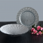 Wholesale Luxury Wedding Event Silver Peacock Designed Glass Charger Plate And Bowl For Party