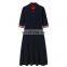 Neo-Chinese Style Pure Cashmere Dress Long Slim Fit A-Line Button Decoration Floor-Length Natural Breathable Sustainable Autumn