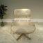 Luxury living room furniture ottoman genuine leather lounge