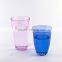 2015 Hot selling colorful drinking glass tumbler/pink color drinking glass/tumbler glass