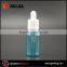 30ml blue-green pet e-liquid plastic bottle with glass dropper pipette