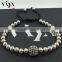 Hot sales Stainless steel beaded bracelet online shopping 