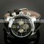 Men's Black Dial Leather Strap Tourbillon Mechanical Watch WM334