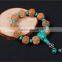 New design 2016 Nepal Rudraksha Japa mala bracelets with Turquoise