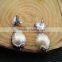 LFD-06E Druzy 925 Silver Pave Rhinestone Crystal Pearl Charms Earring / Drop Earrings Jewelry Making