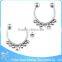 NEW! White Crystal Nose Piercing Rings Jewelry Fake Piercing Septum