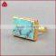 Fashion rectangle natural gemstone turquoise stone rings jewelry