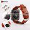 Kakapi Drawing Buckle Genuine Leather Watch Band Wrist Strap With Watchband Converter For 38MM Apple Watch MT-3912