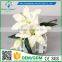 2016 Wholesale 3 heads Latex Artificial PU Flowers Lily Real Touch Bouquet Wedding Bridal Decor Display Flower