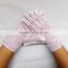 100% polyester ESD striped dotted gloves/antistatic conductive gloves