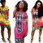 African Dashiki African Dresses Africa Clothing For Women Traditional African National Floral Print Cetak Dashiki Dress short