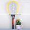 2015 Hot selling fly catcher swatter supplier recharge mosquito racket with Led light