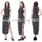 New Elegant Women's Spring Long Polka Dot Sleeveless Maxi Dresses
