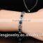High quality wedding jewelry green rhinestone bracelet platinum plated bracelet