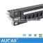 Taiwan Aucas Brand 24 port UTP Blank Patch Panel with back bar 19'' 1U,available for Cat5e or Cat6 Keystone Jacks