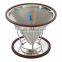 trade assurance 18/8 stainless steel reusable fine mesh pour over cone filter coffee maker