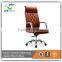 fashionable deluxe posture office chair with dark brown leather GAC025A